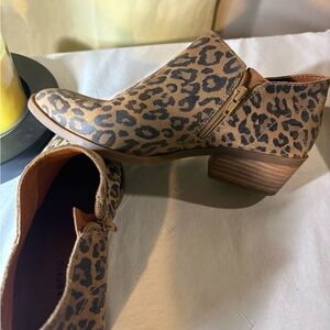 Lucky Brand Animal Print Ankle Booties